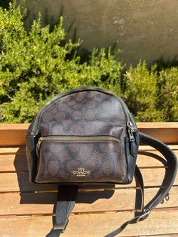 Coach Signature Mini Backpack Brown Black
