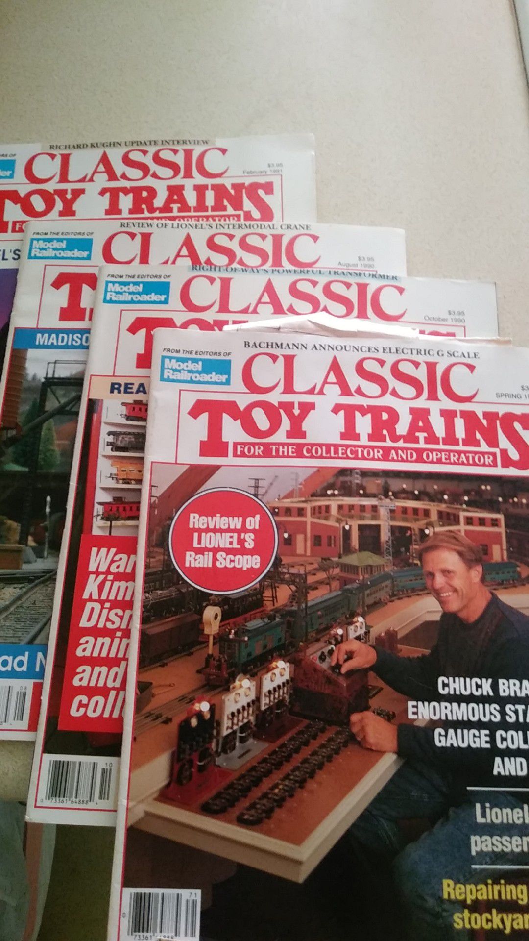 FOUR CLASSIC TOY TRAINS MAGAZINES