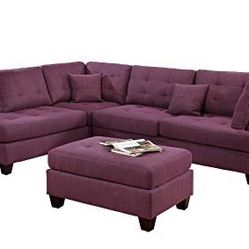 L sectional sofa living room with ottoman all on sale