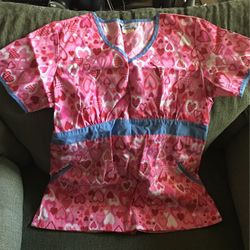 Scrub Top Hearts