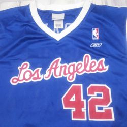 Reebok NBA Los Angeles Clippers #42 Elton Brand Basketball Jersey Men XL