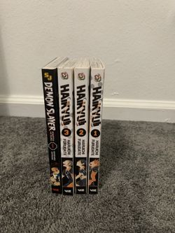 Manga (Demon Slayer 1, Haikyu 1, 2, 3)