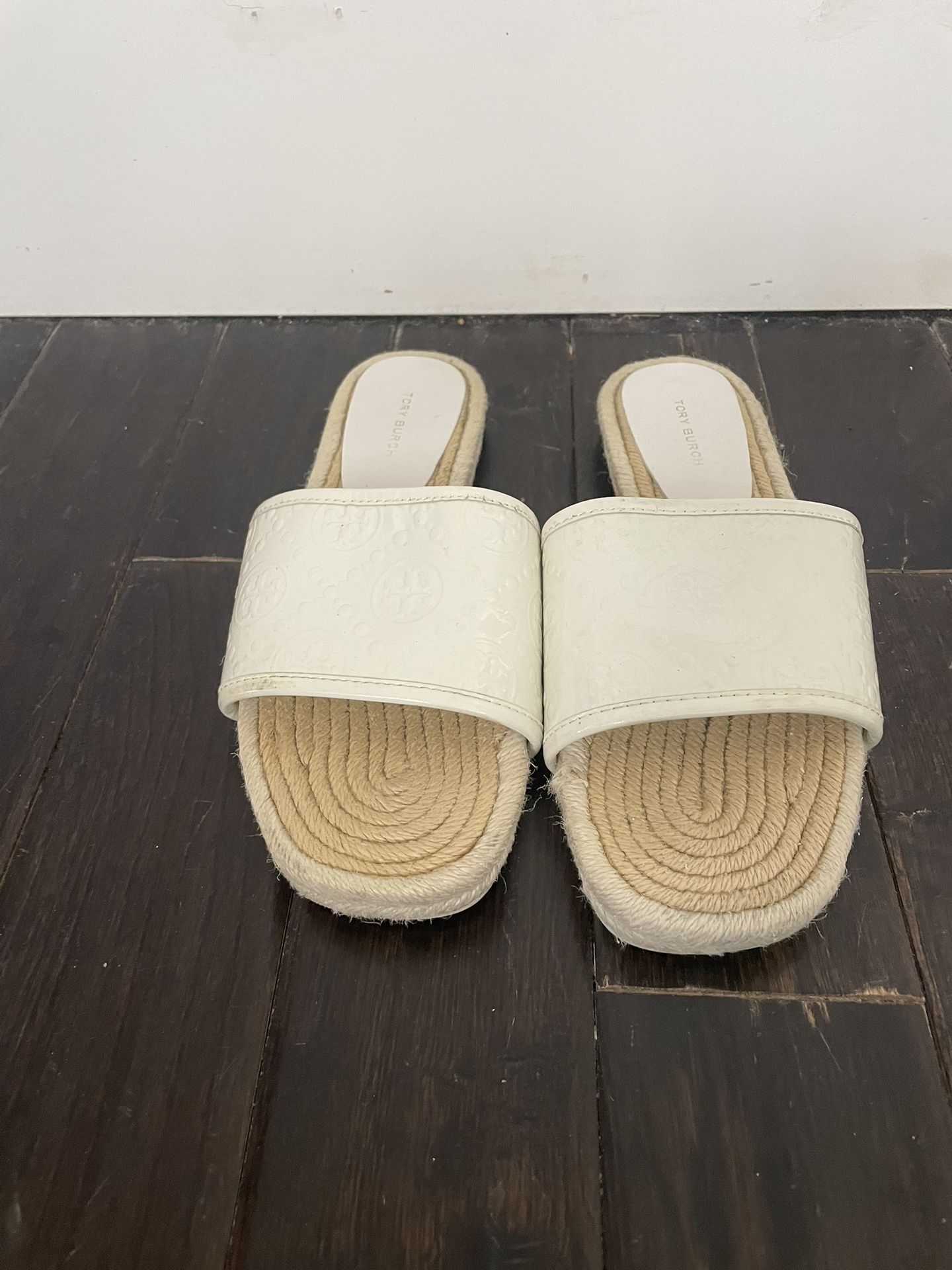 Tory Burch Straw Crochet Slide Sandal Women 6.5