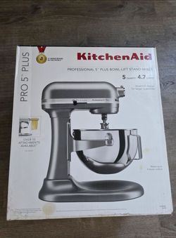 KitchenAid Professional 5qt Stand Mixer- silver- KV25G0X: 10 Speeds, 525W, Metal, Safety Lock, Dishwasher-Safe Parts
