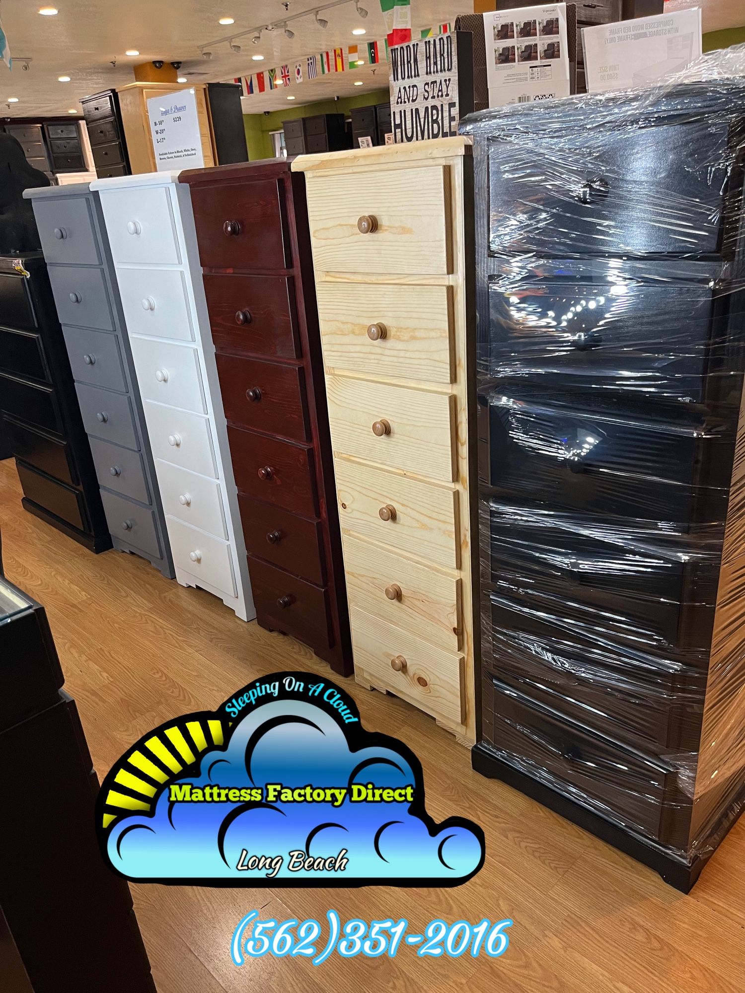 Cherry Six Drawer Dresser Laya Chest Mueble