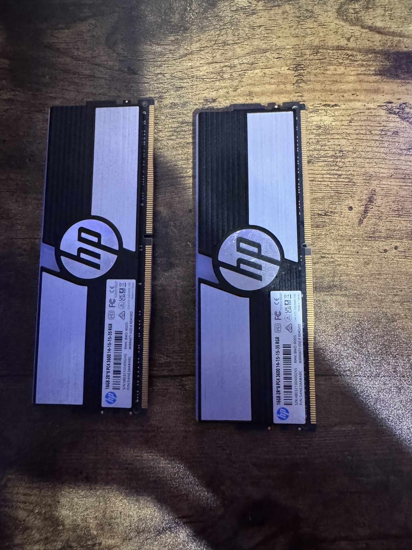 32 Gigabytes Of 3600 Megahertz HP Ram