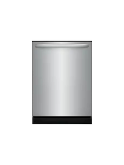 Frigidaire - 24 in Top Control Built in Tall Tub Dishwasher with Plastic Tub in Stainless Steel with 4-cycles