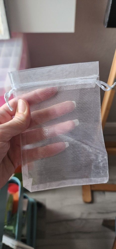 50 Mesh Favor Bags - White/Sheer