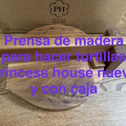 Prensa De Madera Para Hacer Tortillas 👉 princess house todo nuevo y con caja 📦