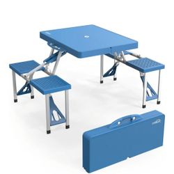 Foldable Picnic Table With Chairs New