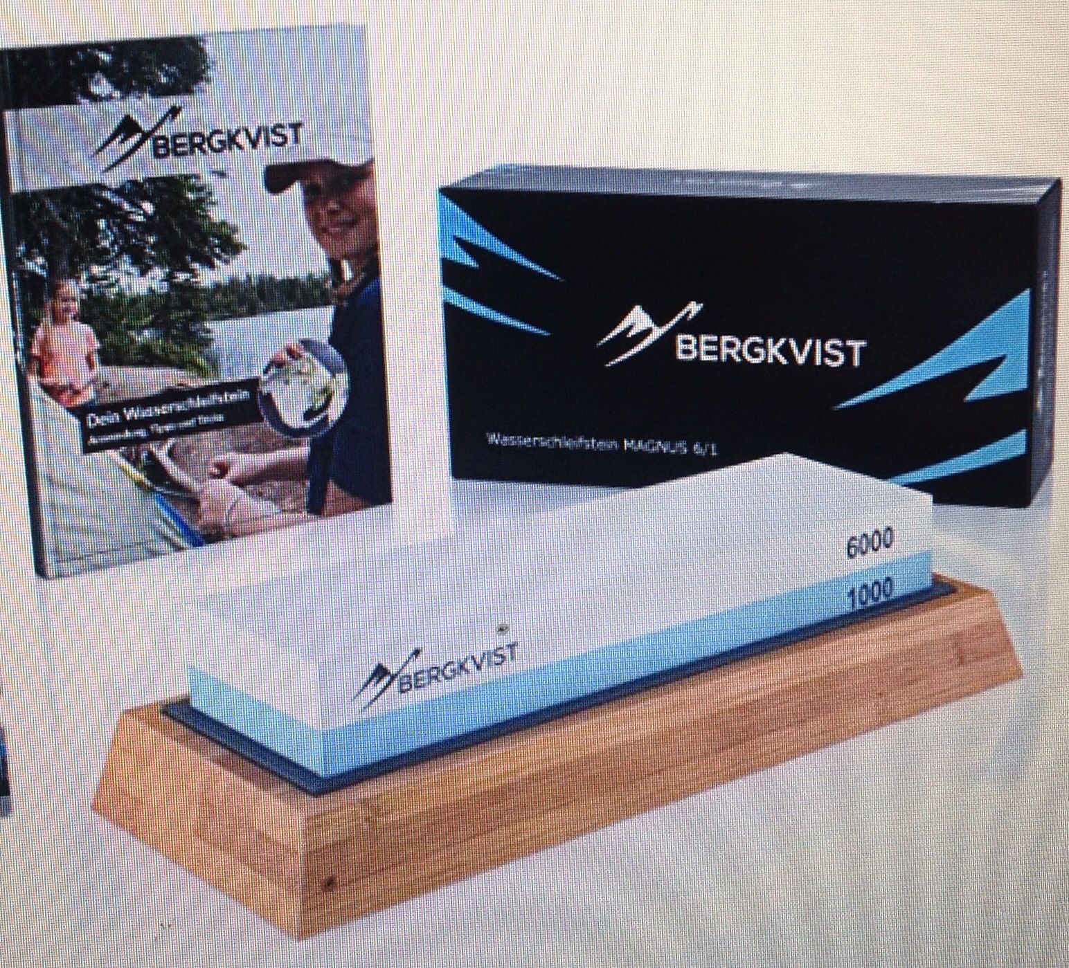 Bergkvist knife water sharping stone 1000 6000 asking 25.00 new in box