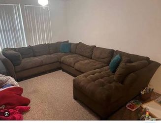 Cindy Crawford Sectional Sofa-Brown $300 OBO