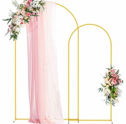 Gold Metal Wedding Arch Backdrop Stand Set