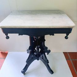 Antique Victorian Style Marble Top Coffee Table 