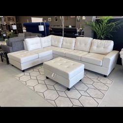 New Sectional + Ottoman 