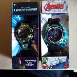 Two light up kids watches 