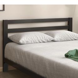 Metal Platform Bed Frame with Headboard, Full Size 
