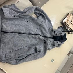 NIKE NSW TECH FLEECE WOMENS SMALL DARK GRAY 2015 683794-091, LIGHT GRAY ZIP UP S