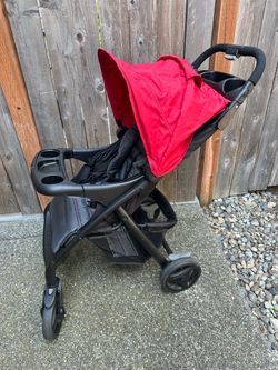 Graco Baby Stroller with Red Canopy