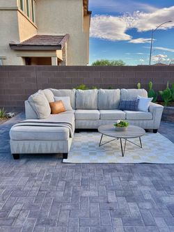 Sectional Couch Chaise Sofa Ottoman
