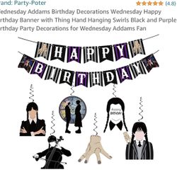 Wednesday Addams Party Decorations
