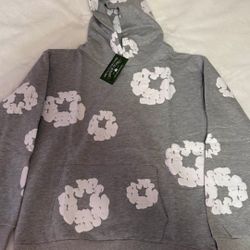 Denim Tears Hoodie Grey Large Size