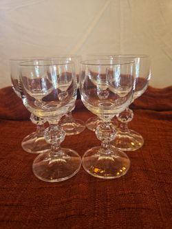 Vintage Bohemia Crystal "Claudia" Glasses - Set of 6 (Flawless)