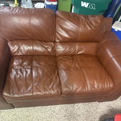 Leather living room couch 