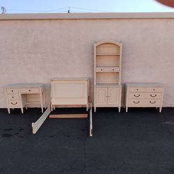 Twin Bedroom Set Dresser Bureau Bookshelf Cabinet Desk