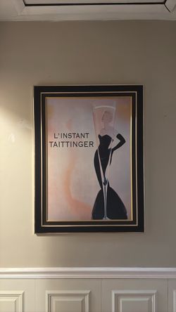 Framed L'Instant Taittinger Format Poster