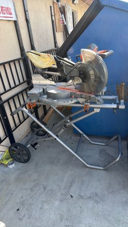 Ridgid sliding miter saw with stand