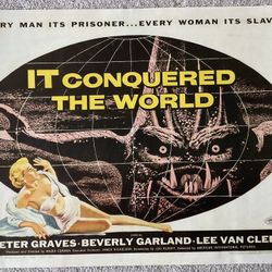 Original 1956 Sci-Fi Film “It Conquered the World” Linenbacked Poster 22”x28”