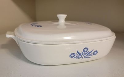 Corning Ware Blue Cornflower Casserole Dish with Lid