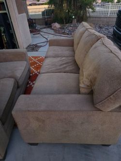 Beige Fabric Sofa Couch