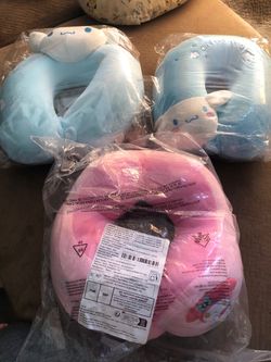 Sanrio Character Plush Travel Neck Pillows – Set of 3