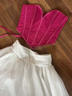 Pink Top & White Skirt Brand New Items 