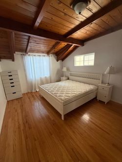 White king bed