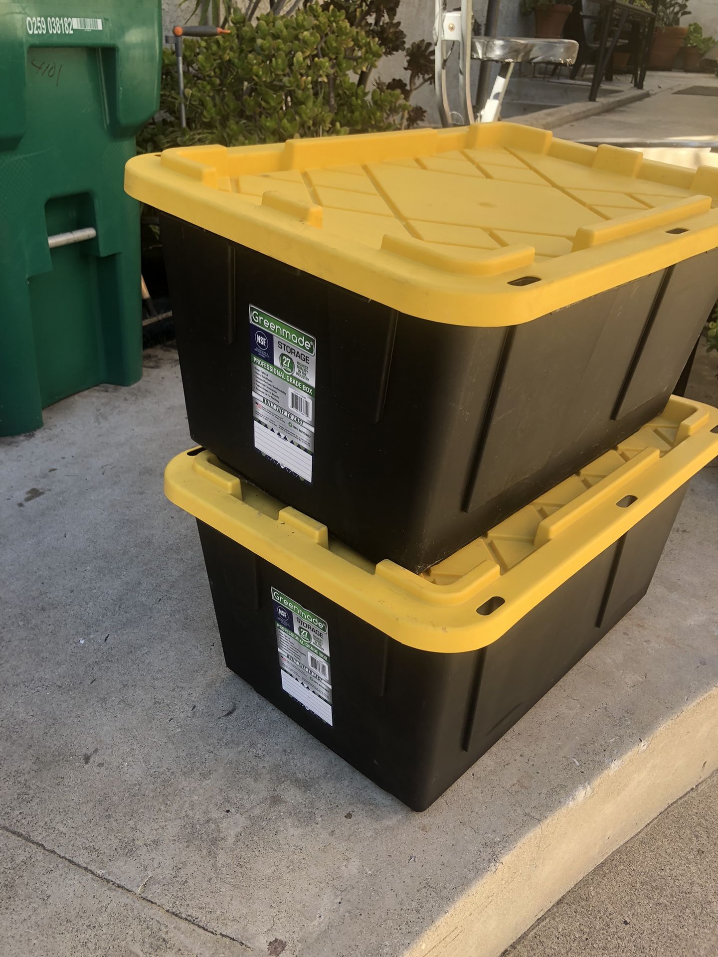 Two 27 Gallon Heavy Duty Contains $8 Each Or Both For $15