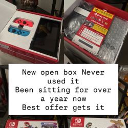 NEW Nintendo Switch Console Blue & Red + Mario Kart 8 Deluxe 