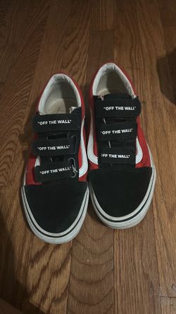 Vans Velcro red and black