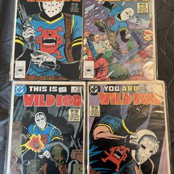 DC This Is wild Dog Complete 4 Part Mini Series 1987 Comic Books. Excellent Condition Kept In Plastic Sleeves 
