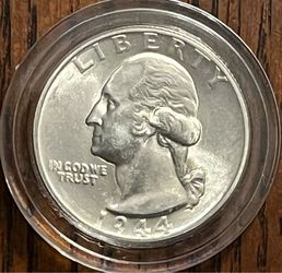1944 P Silver BU Washington Quarter  Encapsulated