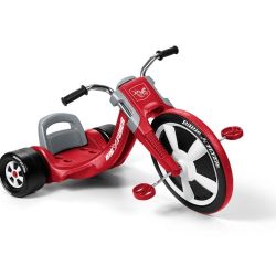 Radio Flyer Big Flyer Sport Tricycle. Adjustable Seat. Racing Design, Red. Ages 3-7 Years. In Super Mint Conditions 