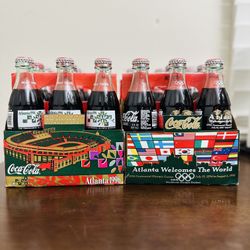 Coca Cola Commemorative Bottles Set of 6 