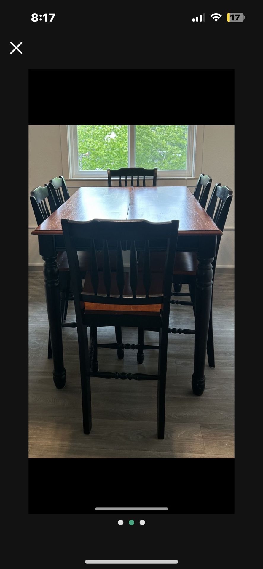 Real cherry Wood Dining Table