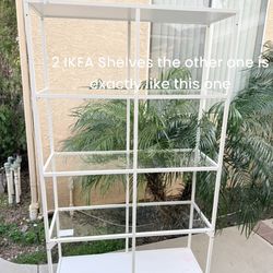 2 IKEA White Shelves