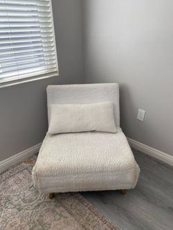 Convertible white sofa couch