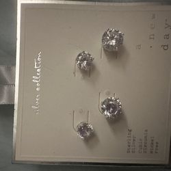 Sterling Silver Cubic Zirconia Earrings 