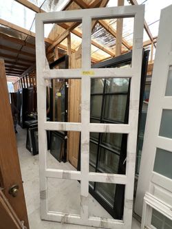 White multi-pane door frame 44x96