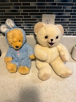 Lot of 2 Vintage Stuffed Teddy Bears
